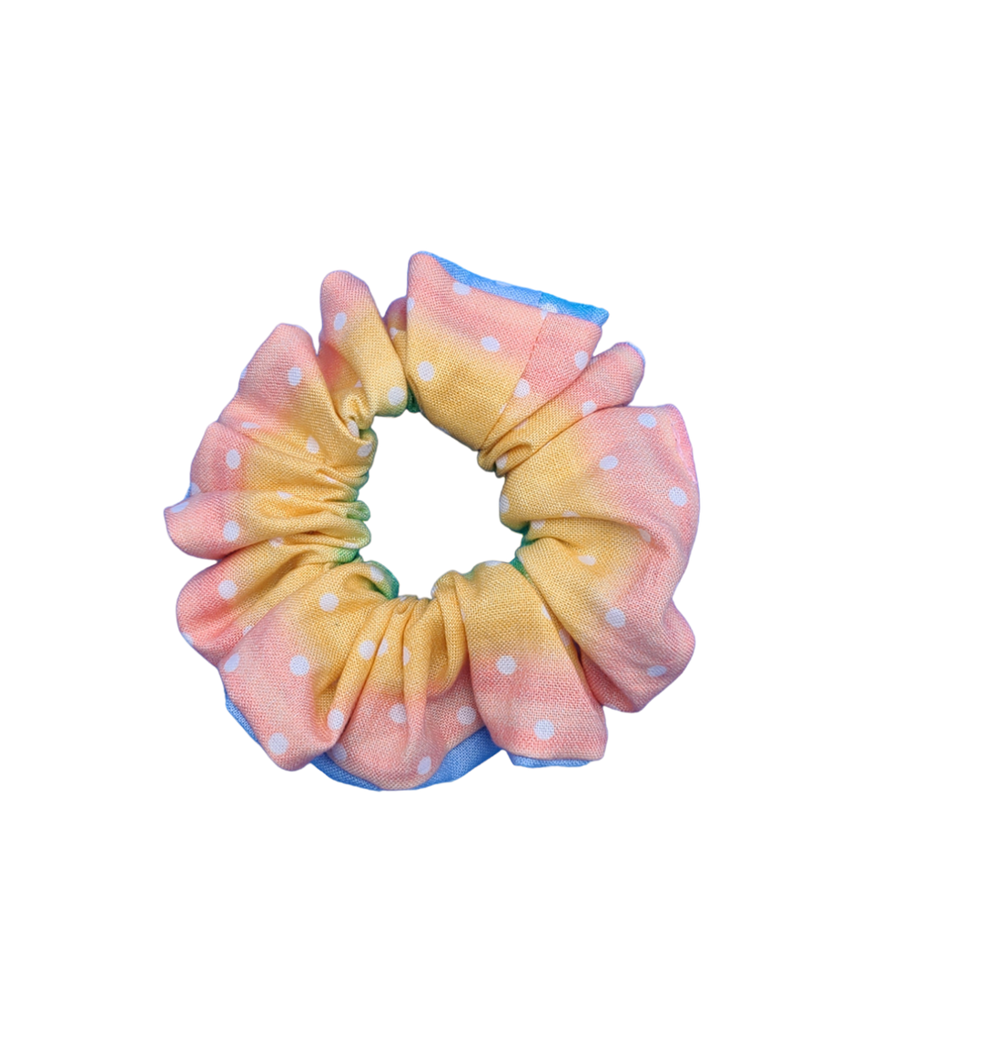 Dotted Shay - Medium Scrunchie - 100% Cotton