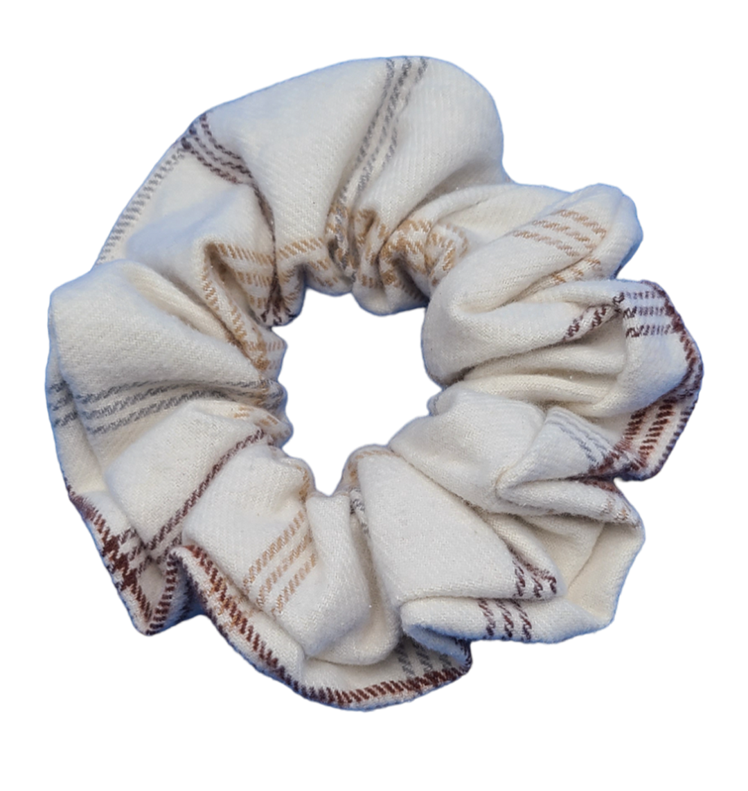 Grid Glam - Large Scrunchie - 100% Cotton
