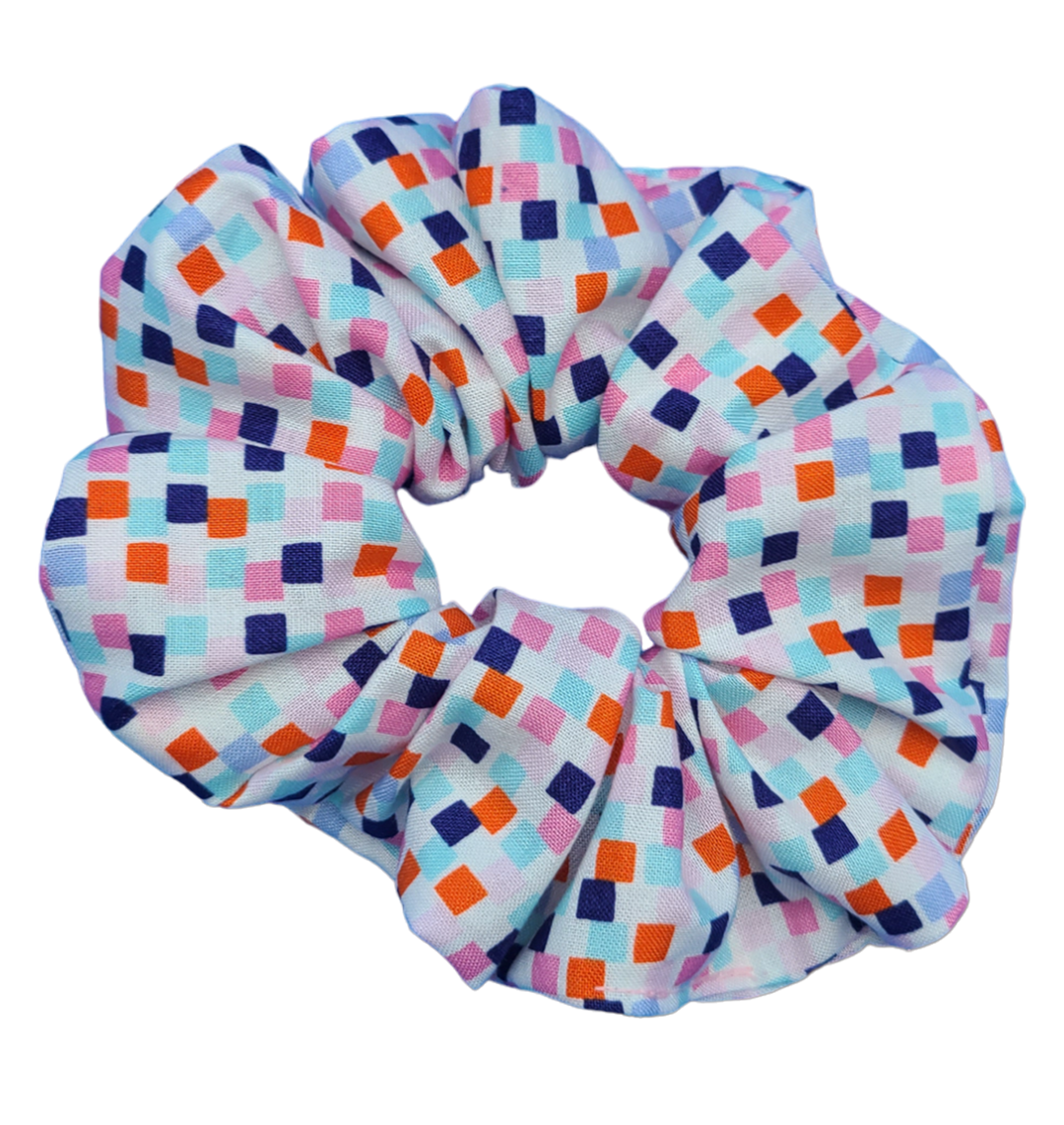 Mosaic Medley - Large Scrunchie - 100% Cotton - Limited Edition