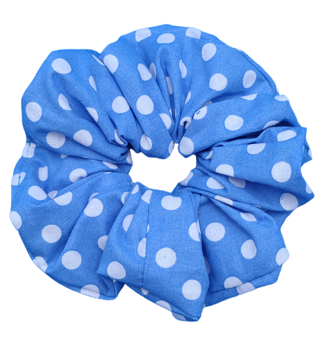 Sky Dots - Large Scrunchie - 100% Cotton - Limited Edition