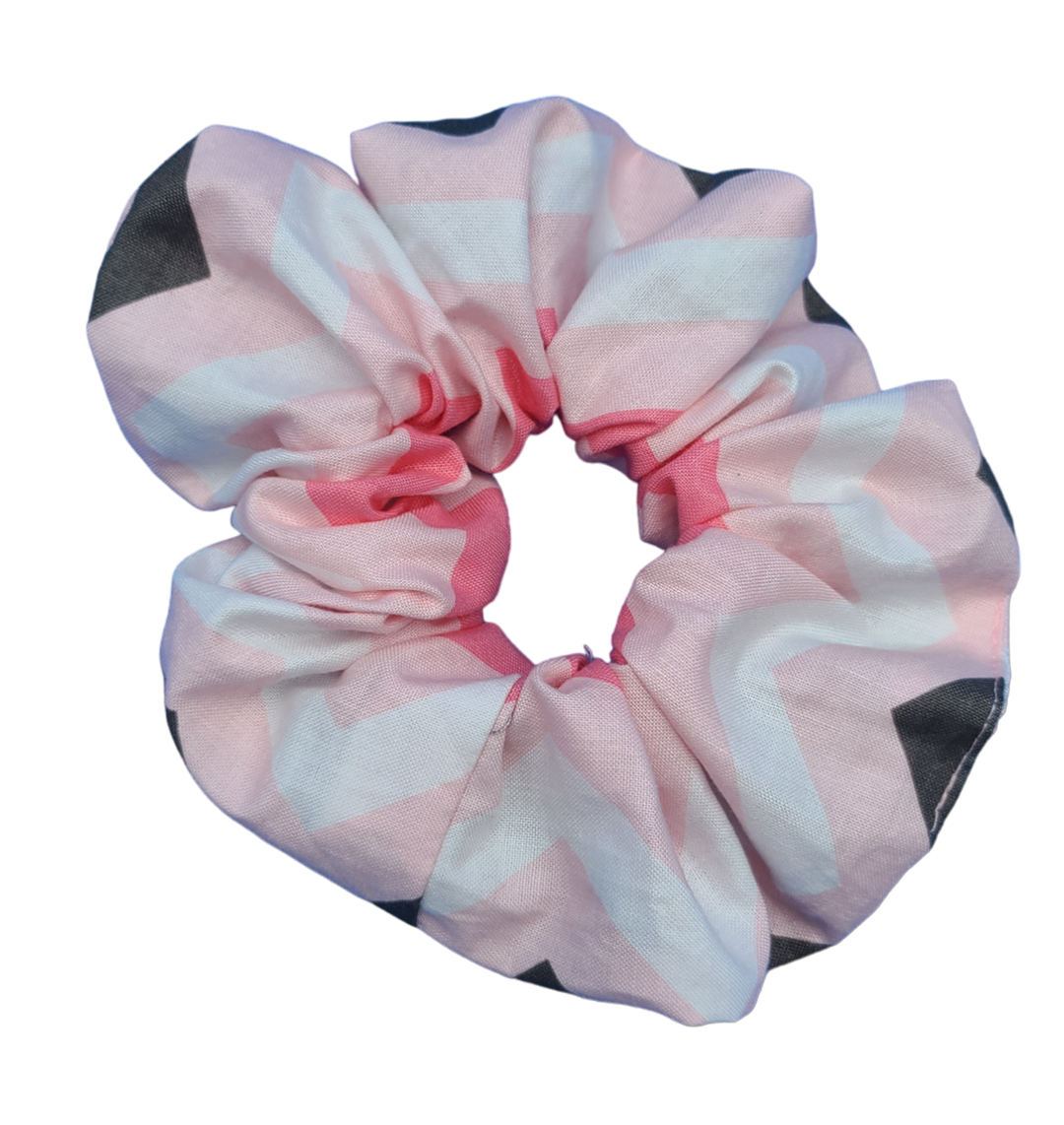 Strawberry Streaks - Large Scrunchie - 100% Cotton - Limited Edition
